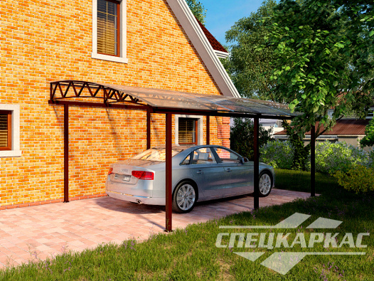 Навес под автомобиль поликарбонат №41 - фото 562