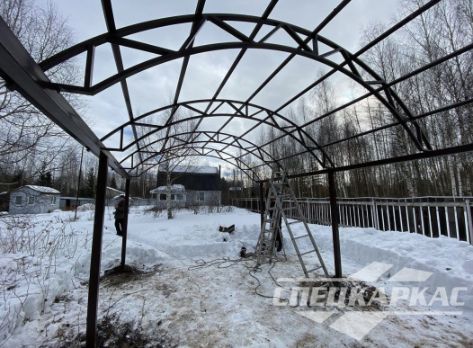 Навес для машины из поликарбоната №48 1537