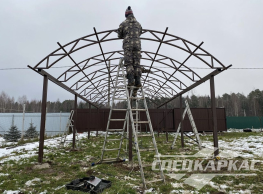 Навес из поликарбоната арочного типа №58 1636