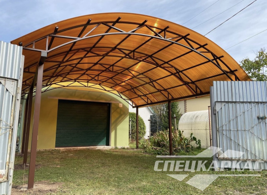 Навес из поликарбоната перед гаражом №82 1881