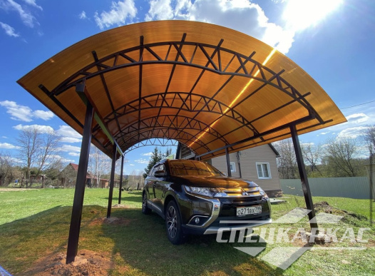 Арочный навес из поликарбоната для автомобиля №3 1095