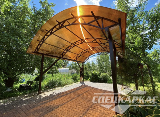 Навес из поликарбоната для зоны барбекю №21 1278