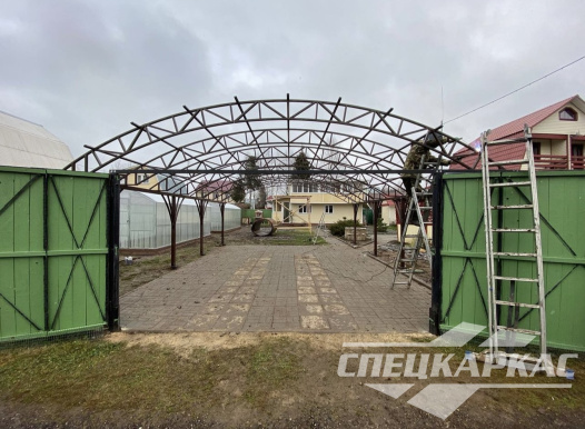 Навес для парковки двух автомобилей №78 1839