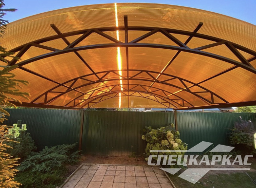 Навес из поликарбоната для дачи №93 1990