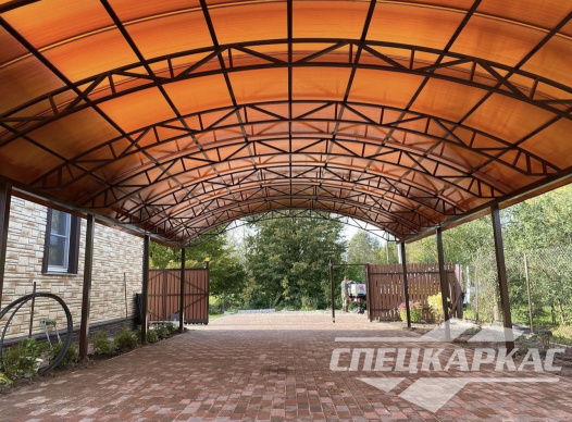 Навес на 4 машины из поликарбоната №87 1932