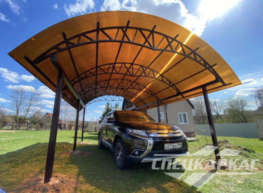 Арочный навес из поликарбоната для автомобиля №3 1102