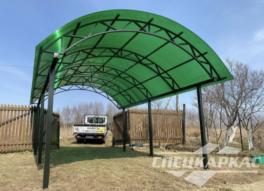 Арочный навес из поликарбоната для машины №38 1449
