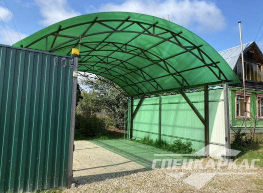 Навес из поликарбоната для машины усиленный №99 2053
