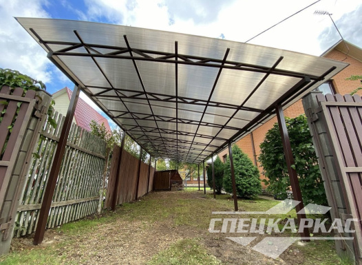 Односкатный навес для автомобилей (скат от соседа) №91 1974