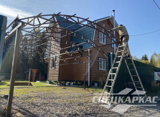 Навес на две машины из поликарбоната №85 1906