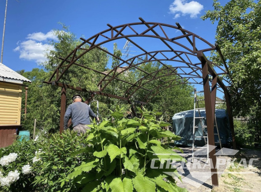 Навес из поликарбоната для зоны барбекю №21 1273