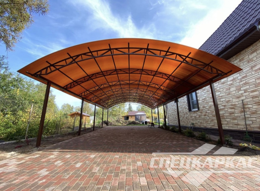 Навес на 4 машины из поликарбоната №87 1931