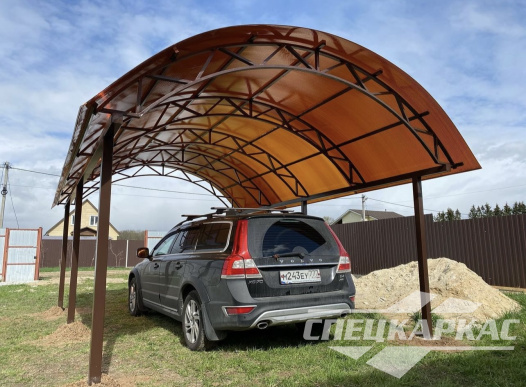 Навес для машины из поликарбоната №34 1408