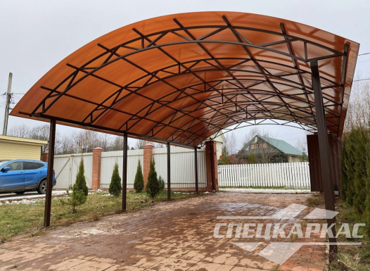 Навес из поликарбоната над парковочным местом №63 1690