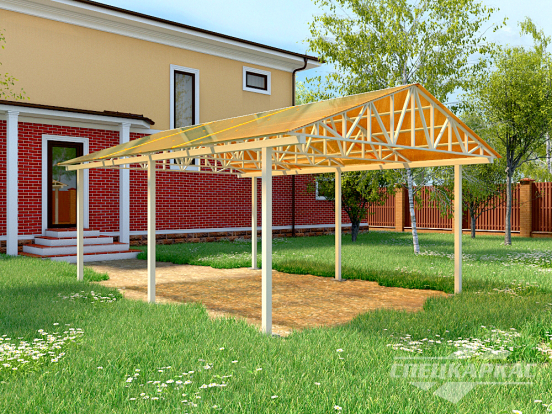 Навес на дачный участок №16 - фото 1