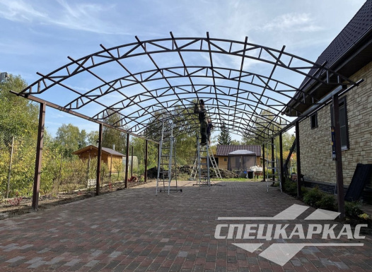 Навес на 4 машины из поликарбоната №87 1926