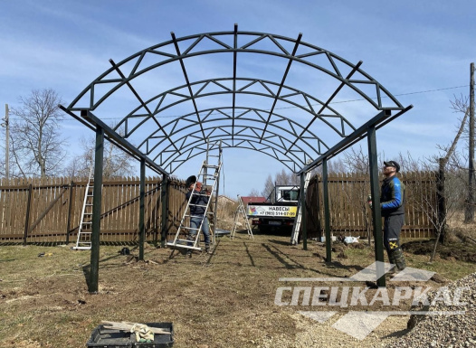 Арочный навес из поликарбоната для машины №38 1441