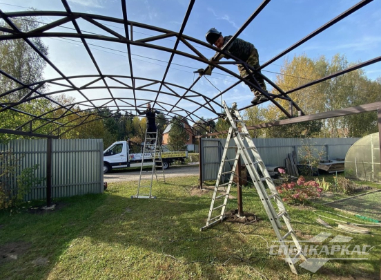 Навес из поликарбоната перед гаражом №82 3