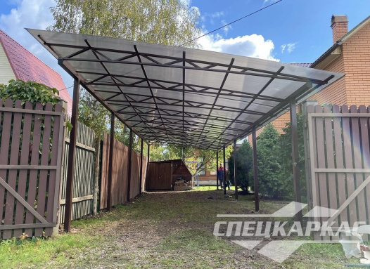 Односкатный навес для автомобилей (скат от соседа) №91 1965