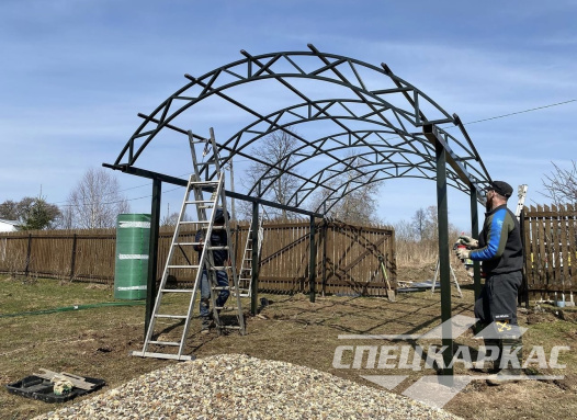 Арочный навес из поликарбоната для машины №38 1442