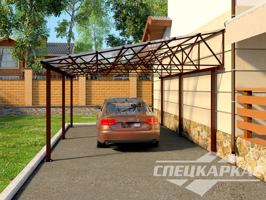 Навес к дому для машины №48 - фото 577