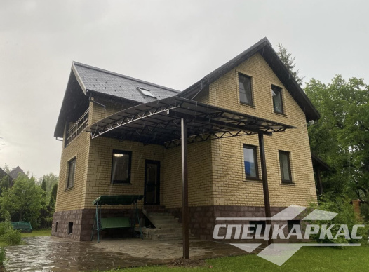 Навес к дому из поликарбоната | Навес над входом в дом №25 1317