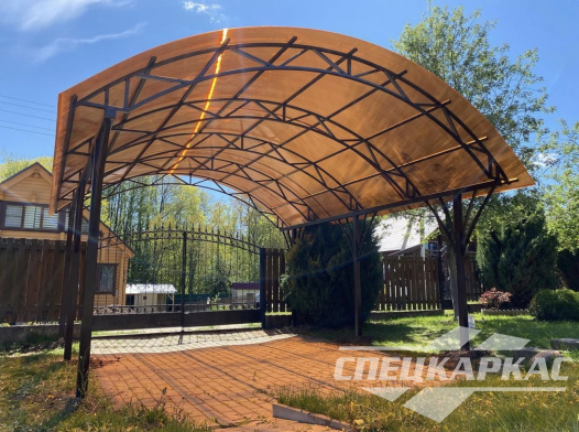 Арочный навес из поликарбоната для автомобиля №1 1094
