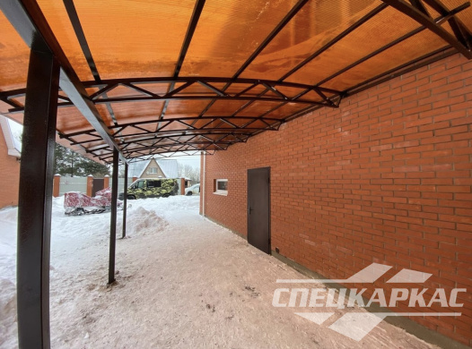 Навес из поликарбоната к дому | Навес над входом №8 1148