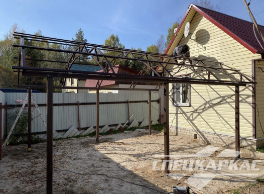 Арочный навес из поликарбоната на две машины №83 1888