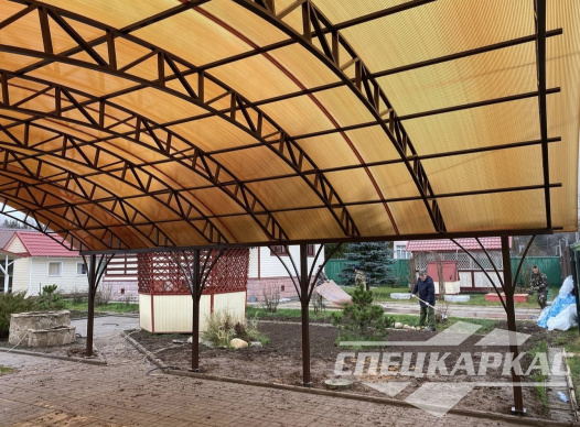 Навес для парковки двух автомобилей №78 1842