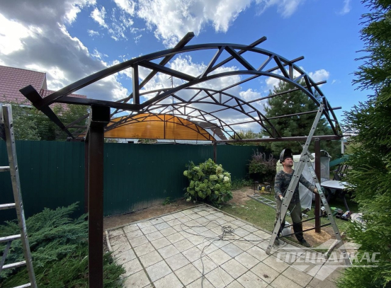 Навес из поликарбоната для дачи №93 2