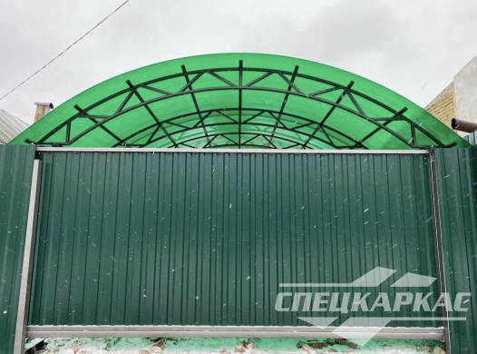 Навес для парковки двух автомобилей друг за другом №62 1684