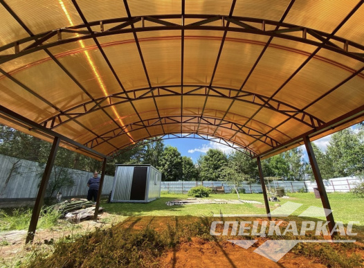Навес из поликарбоната для зоны барбекю №22 1290