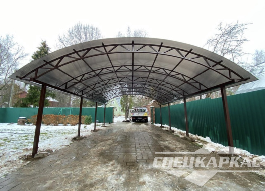 Металлический навес с поликарбонатом №61 1672