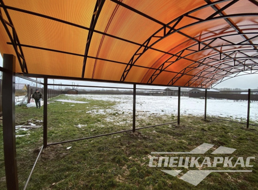 Навес из поликарбоната арочного типа №58 1643