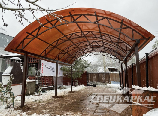 Навес из поликарбоната арочного типа №56 1623