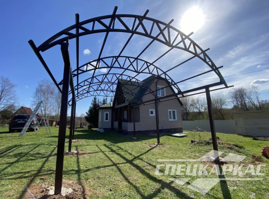 Арочный навес из поликарбоната для автомобиля №3 1096
