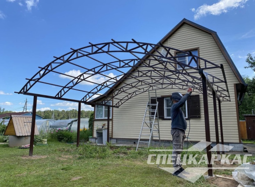 Навес из поликарбоната для зоны барбекю №22 1284