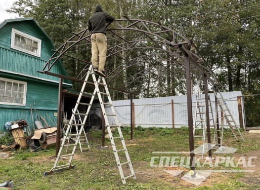 Простой навес для машины из поликарбоната №90 1959