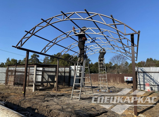 Классический арочный навес для одной машины №40 1464