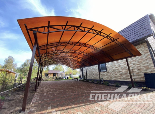 Навес на 4 машины из поликарбоната №87 1934