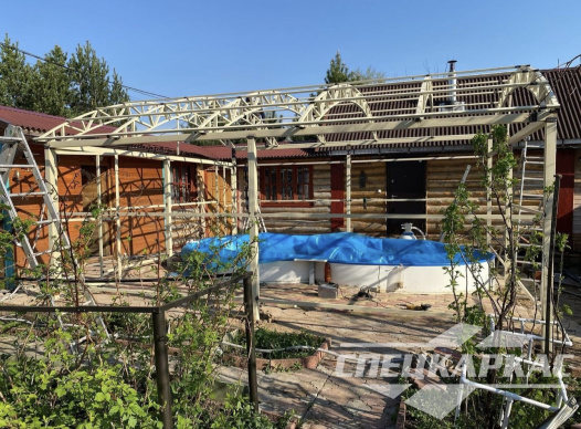 Навес из поликарбоната павильонного типа для бассейна №30 1363