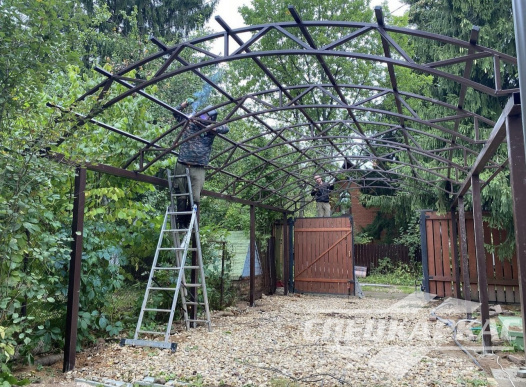 Навес для автомобилей на даче №94 1998