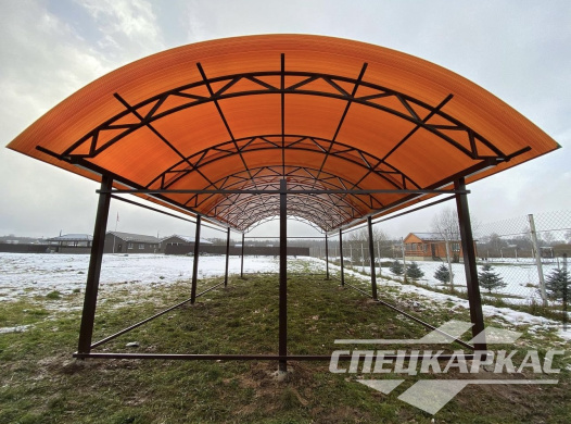 Навес из поликарбоната арочного типа №58 1635