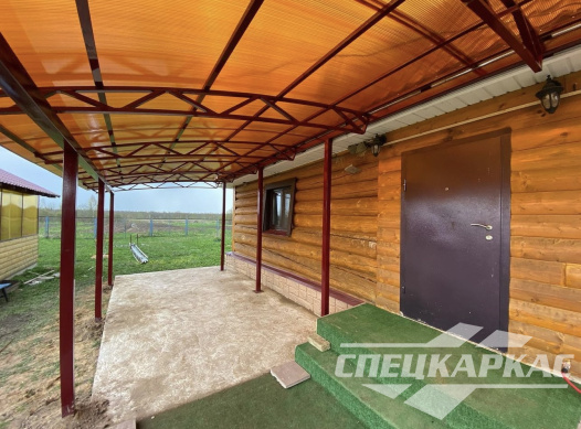 Навес к дому из поликарбоната для террасы №33 1396