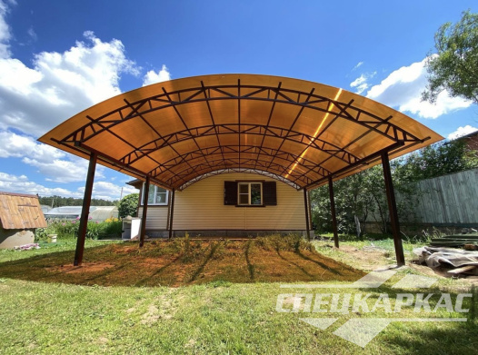 Навес из поликарбоната для зоны барбекю №22 1281