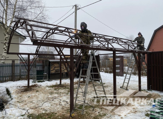 Навес для машины с декоративными раскосами №59 1646