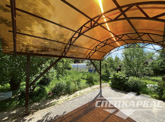 Навес из поликарбоната для зоны барбекю №21 1276