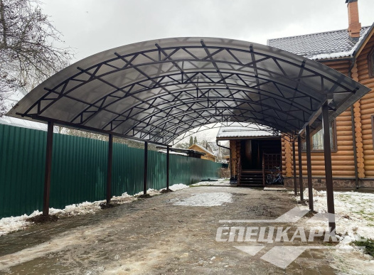 Металлический навес с поликарбонатом №61 1665