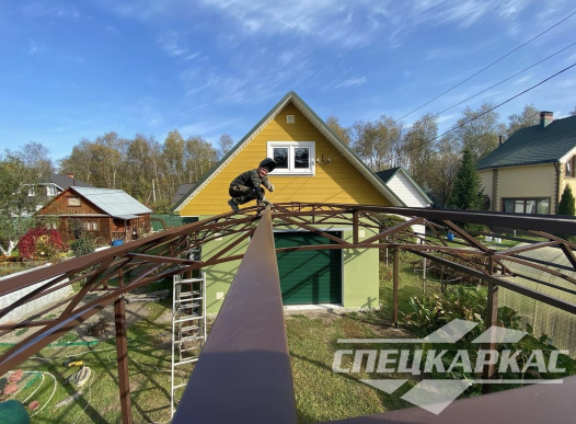 Навес из поликарбоната перед гаражом №82 1879